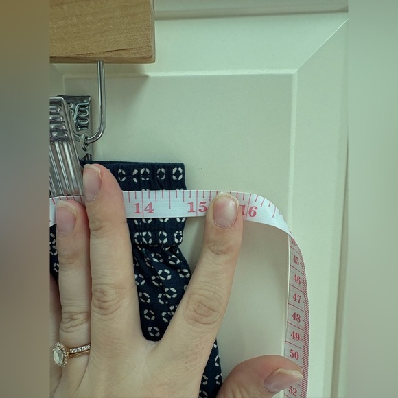 Madewell Navy Blue White Elastic Waist Dot Pattern Pants Size Small - Picture 4 of 7